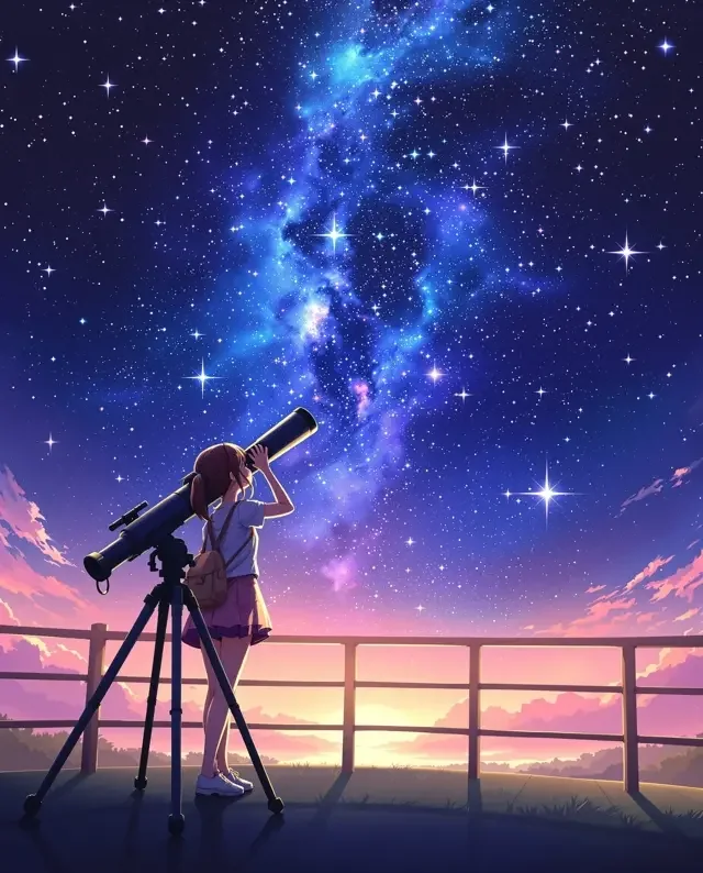 星空观测的少女 - 亲亲漫画同人作品
